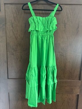 NWT Sofia Made in Italy Fabiana Green Ruffled  Sundress